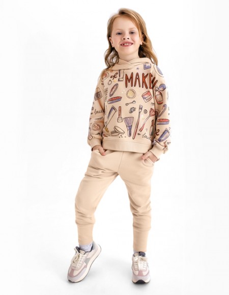 Бежевое худи для девочки