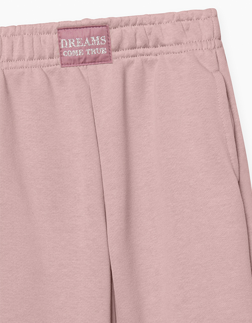 Пепельно-розовые брюки-джоггеры для девочки Пепельно-розовые брюки-джоггеры для девочки