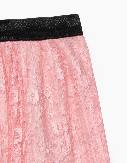 Коралловая юбка А-силуэта