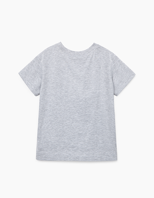 Футболка цвета серый меланж для мальчика