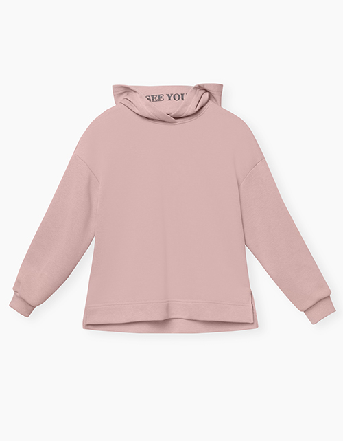 Темно-розовое худи для девочки