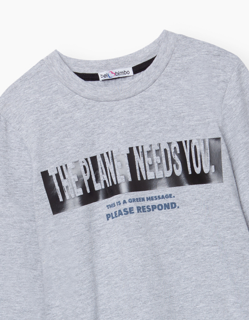 Серый лонгслив для мальчика Серый лонгслив для мальчика