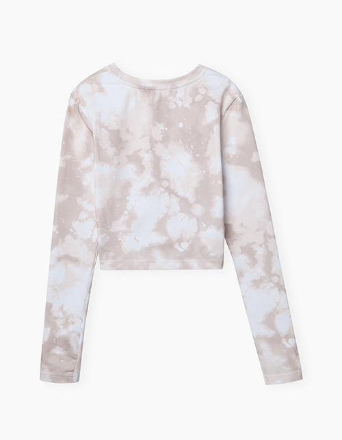 Кроп-топ с принтом tie-dye