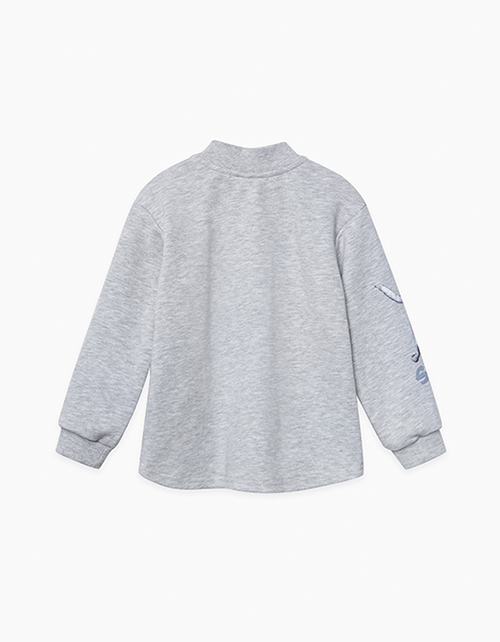 Свободная рубашка цвета серый меланж на книпперах Свободная рубашка цвета серый меланж на книпперах