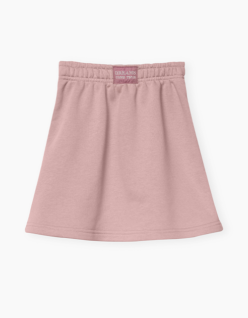 Пепельно-розовая юбка-трапеция