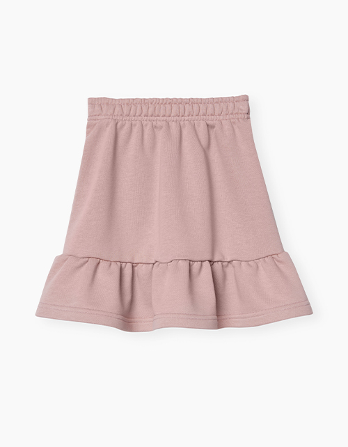 Пепельно-розовая юбка-трапеция