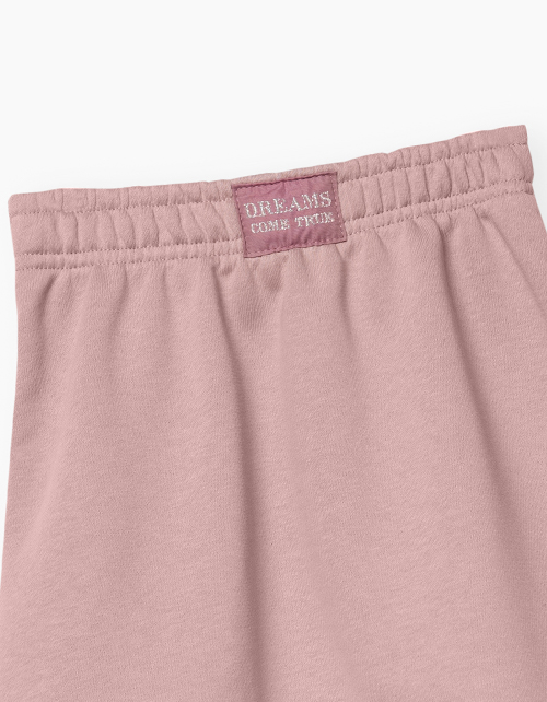 Пепельно-розовая юбка-трапеция