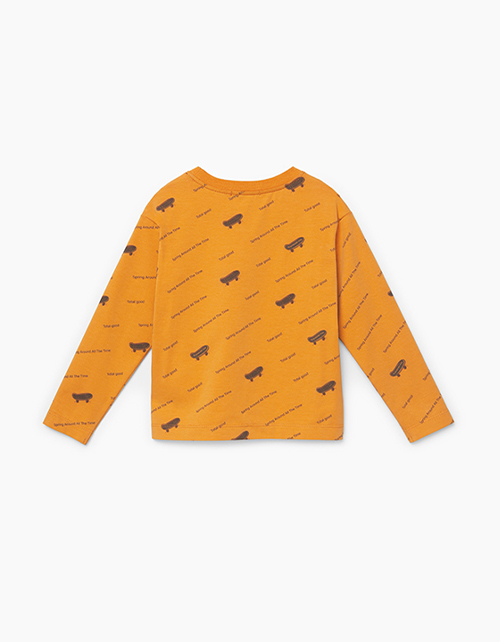 Лонгслив цвета охра для мальчика