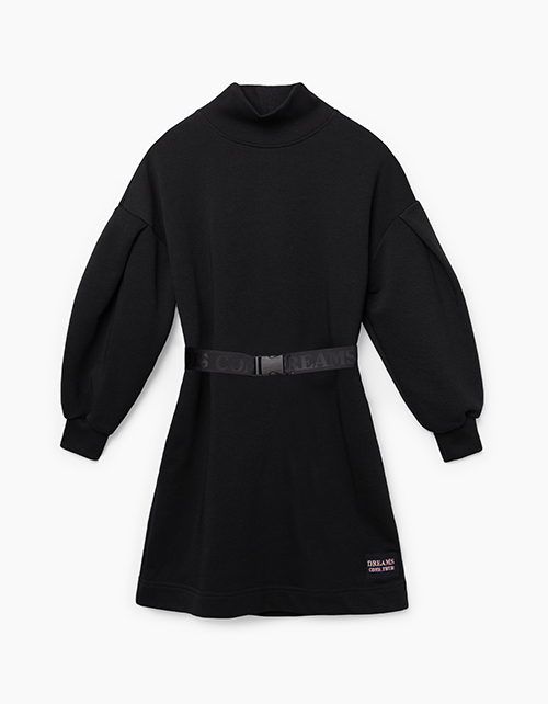 Черное платье с воротником-стойкой Черное платье с воротником-стойкой