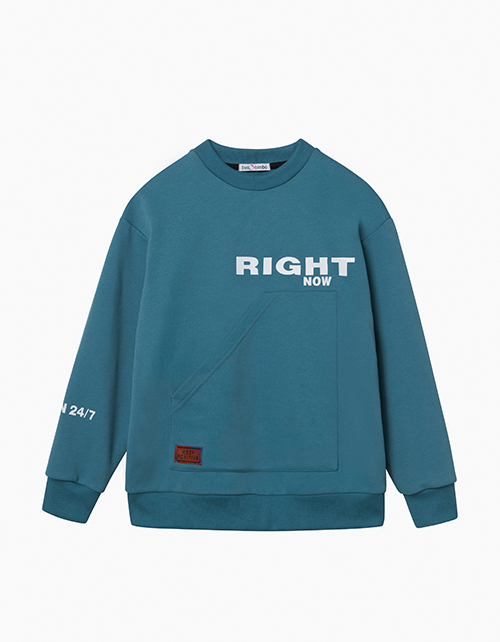 Темно-бирюзовый свитшот для мальчика Темно-бирюзовый свитшот для мальчика