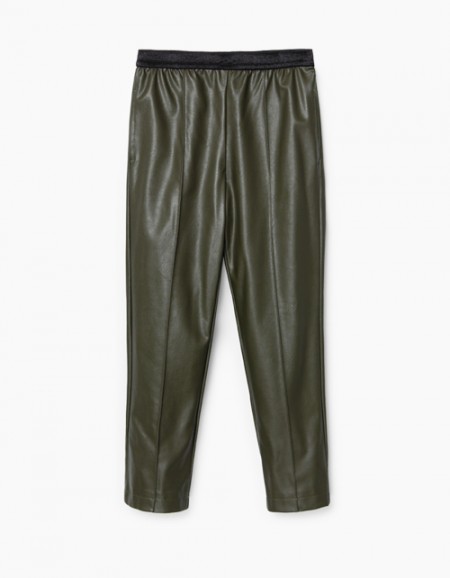 Брюки из экокожи для девочки