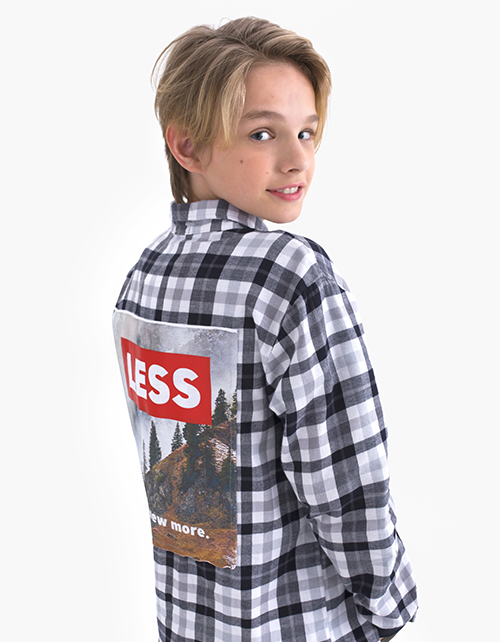 Клетчатая фланелевая рубашка для мальчика Клетчатая фланелевая рубашка для мальчика