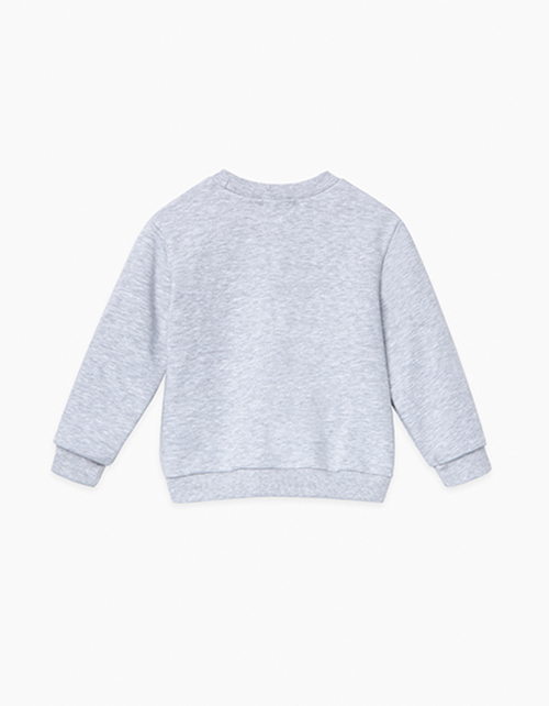 Свитшот цвета серый меланж для мальчика