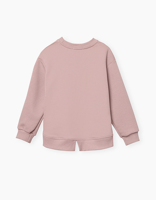 Пепельно-розовый свитшот для девочки Пепельно-розовый свитшот для девочки