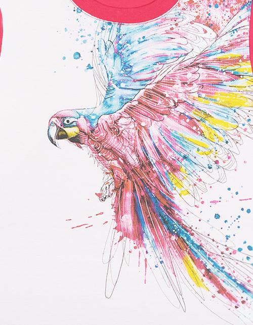 Футболка цвета арбуз для девочки