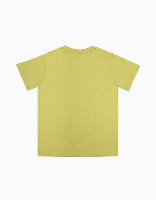Лаймовая футболка с принтом для девочки