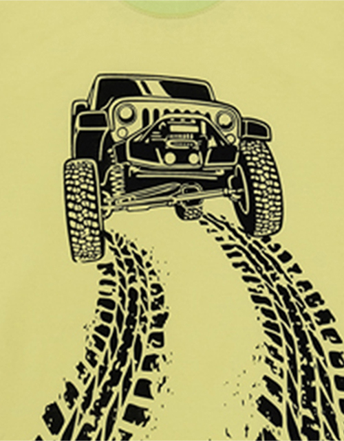 Лаймовая футболка с принтом для мальчика