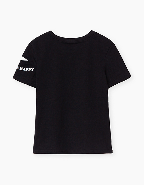 Черная футболка для девочки