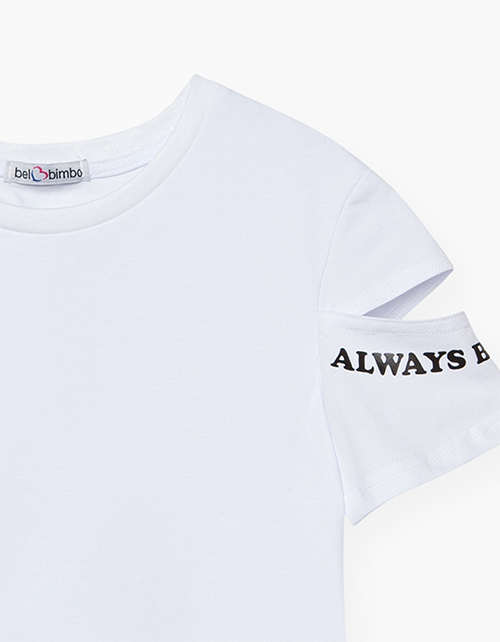 Белая футболка для девочки