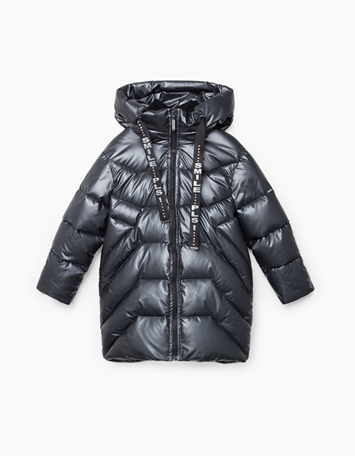 Черная зимняя куртка для девочки