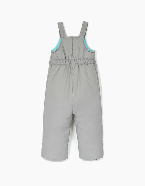 Зимний светло-серый полукомбинезон для девочки