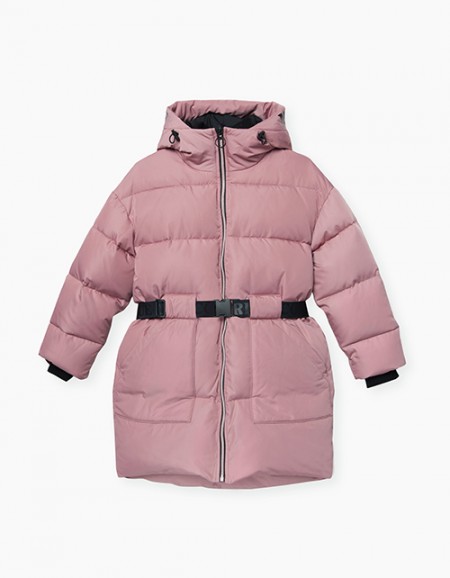 Темно-розовая зимняя куртка для девочки