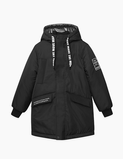 Черная зимняя куртка для мальчика