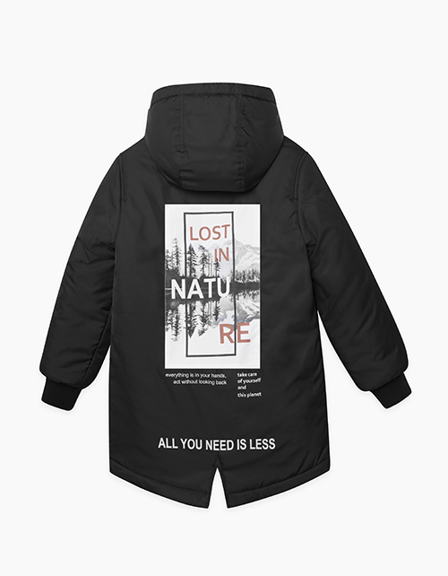 Черная зимняя куртка для мальчика