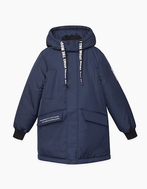 Темно-синяя зимняя куртка для мальчика