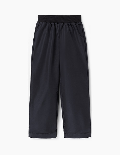 Черные брюки на синтепоне для мальчика