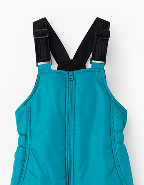 Темно-бирюзовый зимний полукомбинезон