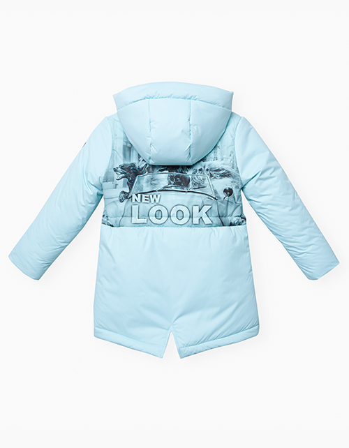 Мятная зимняя куртка для девочки