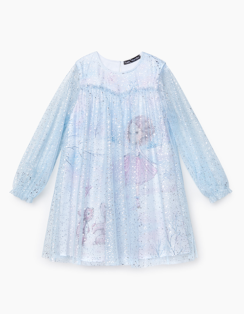 Нарядное светло-голубое платье