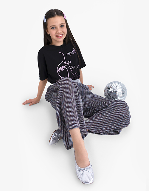 Нарядные удлиненные брюки-кюлоты