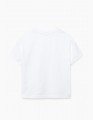 Белая нарядная футболка для девочки