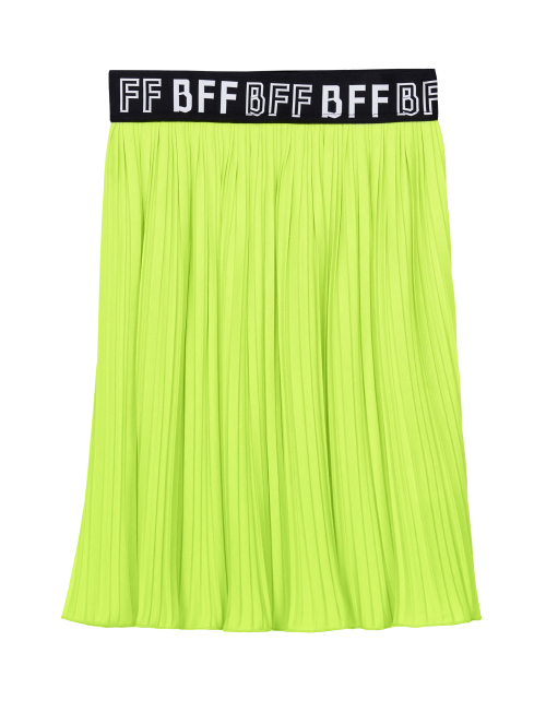 Плиссированная лимонная юбка