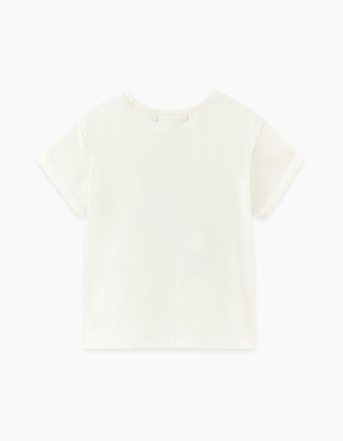 Молочная футболка для девочки
