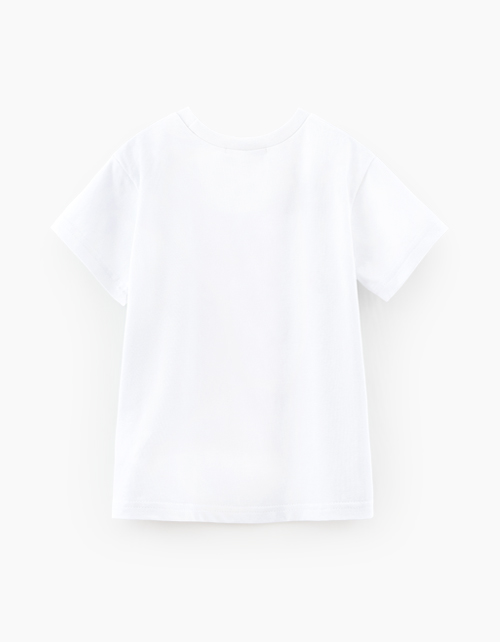 Белая футболка с принтом для мальчика