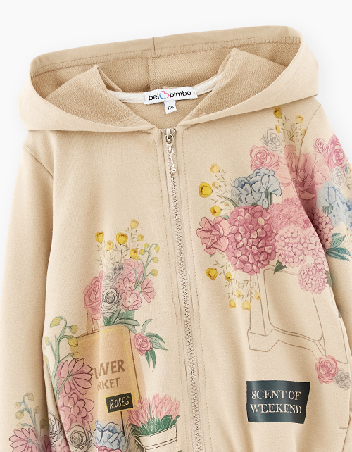 Светло-бежевая толстовка для девочки