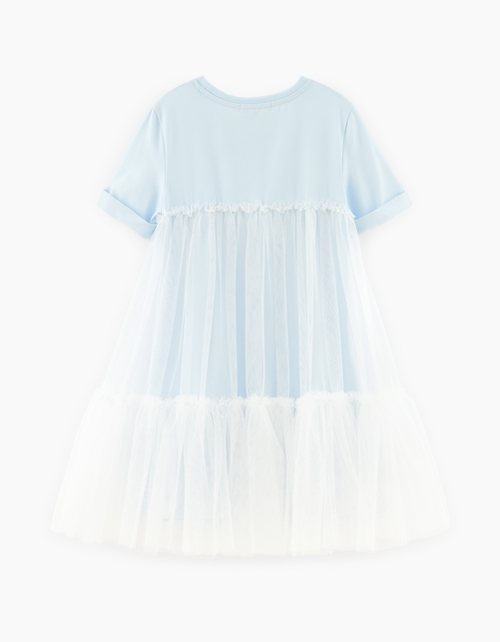 Светло-голубое летнее платье