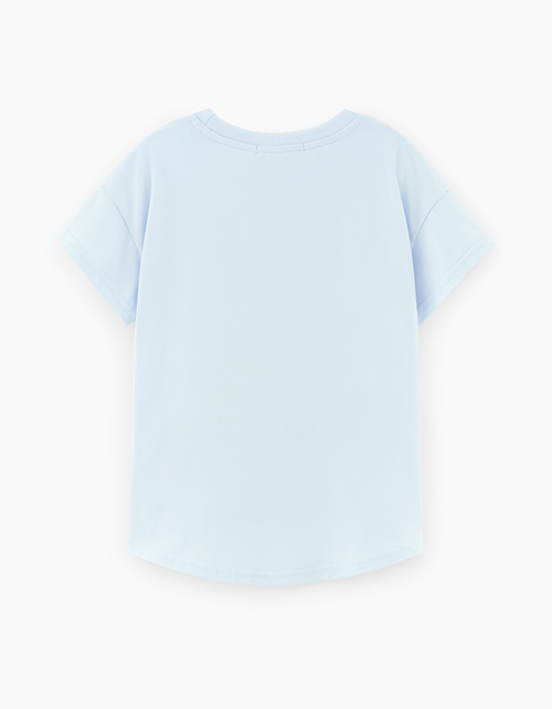 Светло-голубая футболка для девочки