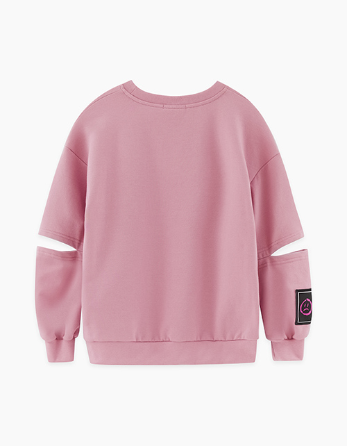 Темно-розовый свитшот для девочки