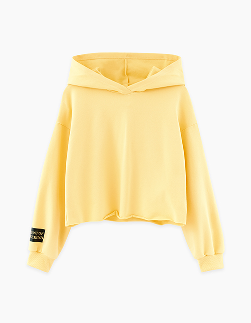 Светло-желтое худи для девочки