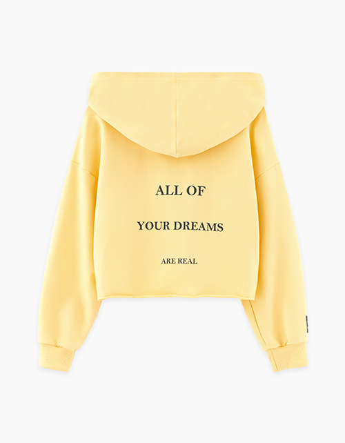 Светло-желтое худи для девочки