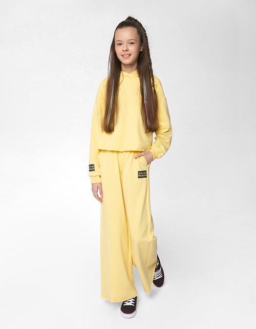 Светло-желтое худи для девочки