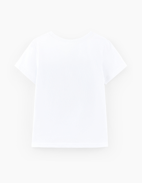 Стильная белая фуболка для девочки