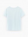 Стильная светло-голубая футболка для девочки