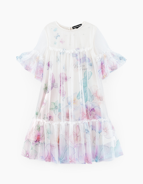 Молочное нарядное платье