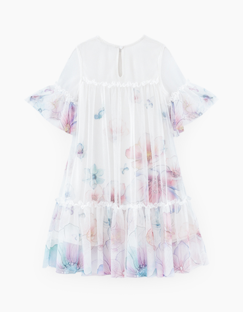 Молочное нарядное платье