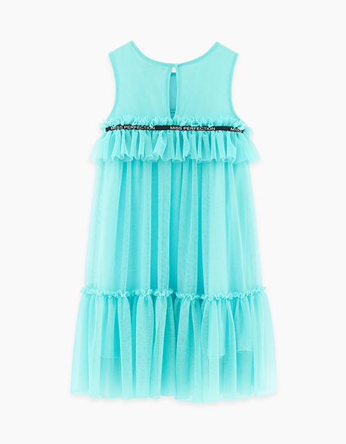 Нарядное бирюзовое платье для девочки